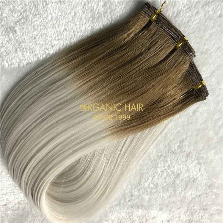 Human flat weft ombre color on sale X152